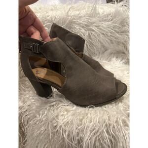 7.5 Sling back Open Toe Shoes | Stylish| dark grey REPORT